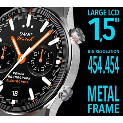 5. Rubicon RNCE99 Smartwatch aus schwarzem Metall und Silikon SMARUB194