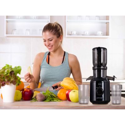 31. ELDOM Slow Juicer PJ350 250 W Schwarz Zwei Filter Neue Generation Schwerlastpresse