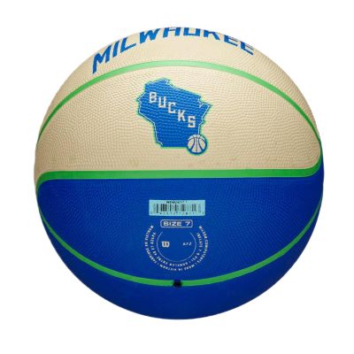 7. Wilson NBA Milwaukee Bucks Team City Icon Basketball - WZ4024217XB