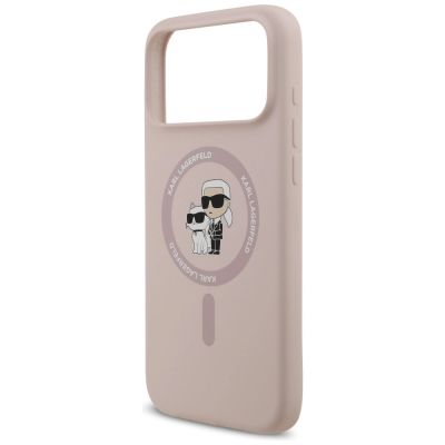 6. Karl Lagerfeld Silikon Karl&Choupette Ring MagSafe Case für iPhone 17 Pro Max - Pink