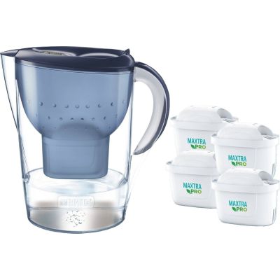 Brita Marella XL Krug + 4 Maxtra-Einsätze blau