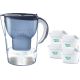 Brita Marella XL Krug + 4 Maxtra-Einsätze blau