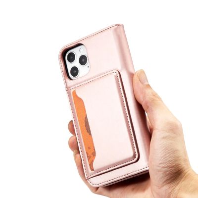 10. Magnetkartenhülle für iPhone 12 Pro Max Tasche Kartenetui Kartenhalter Pink