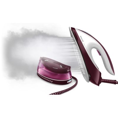 11. Philips GC7842/40 Dampfstation 2400 W 1,5 l SteamGlide Plus Sohle Lila, Weiß