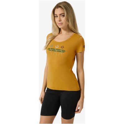 5. Damen-T-Shirt SUPER.NATURAL W Surfing Flowers Tee gelb