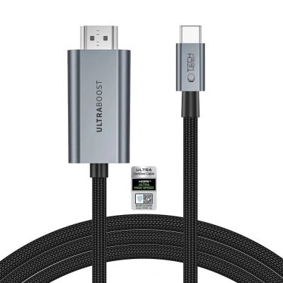 Tech-Protect UltraBoost USB-C auf HDMI 2.1 Kabel 200 cm 8K 60Hz - Grau