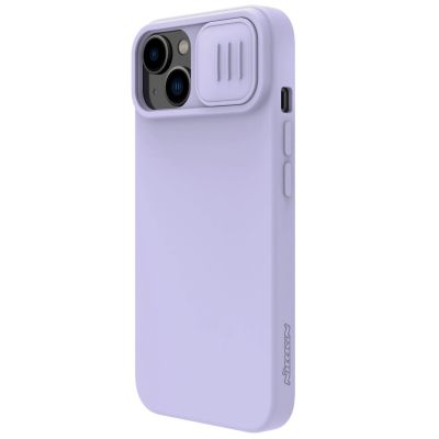 6. Nillkin CamShield Silky Silikonhülle iPhone 14 Plus Hülle mit Kameraschutz Lila