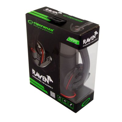 4. ESPERANZA KOPFHÖRER MIT MIKROFON FÜR GAMER RAVEN RED EGH310R