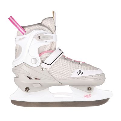 8. NH18188A 2-in-1 GRAU-ROSA GRÖSSE L (39–43) HOCKEY-INLINE-SKATES MIT AUSTAUSCHBAREM HOCKEY-SCHLITTSCHUH
