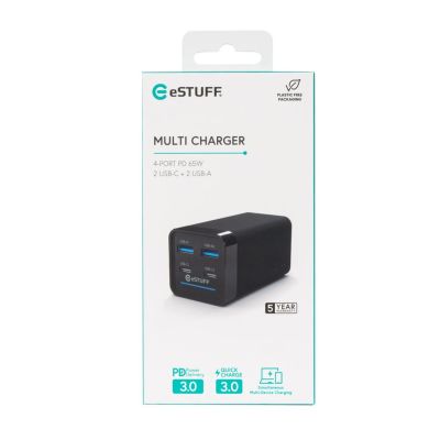 8. eSTUFF ES635200 Handy-Ladegerät Laptop Schwarz AC Schnellladung Intern