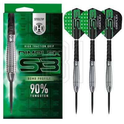Harrows Dimplex S3 Bomb 90% Steeltip Darts