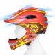 4. Wozinsky Kinder-Integralhelm mit USB-Rücklicht, Größe S – Rot und Gelb