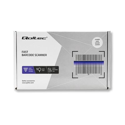 7. QOLTEC Laser-Barcodeleser | 1D | USB | Schwarz