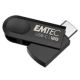 Emtec C280 USB-Stick 128 GB USB Typ-C 3.2 Gen 1 (3.1 Gen 1) Schwarz