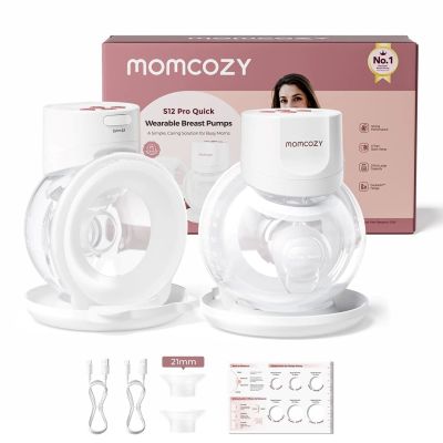 Momcozy S12 Pro Quick Doppelpack Milchpumpe Weiß | Kabellos, Doppelpack, Weiß