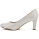 8. Damen-Lederschuhe mit Lochmuster, grau, Sergio Leone SP006