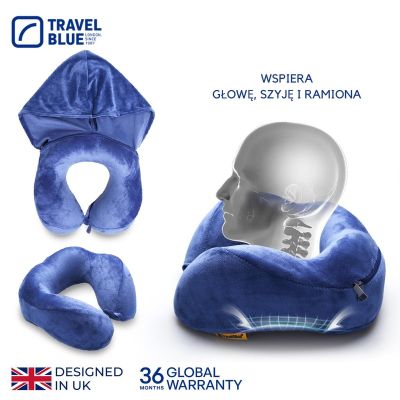 6. TRAVEL BLUE MEMORY-SCHAUM-REISEKISSEN TRANQUILITY HODDIE MIT KAPUZE