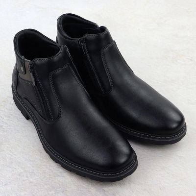 8. Herren-Outdoorstiefeletten mit warmem Futter und Reißverschlüssen, schwarz VanHorn AN71309