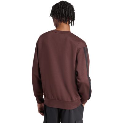 9. Herren adidas Essentials 3-Streifen Fleece-Sweatshirt Braun JX0742