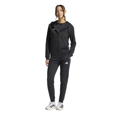 4. adidas Entrada 26 Kapuzenpullover mit durchgehendem Reißverschluss für Damen, Schwarz, KF5939