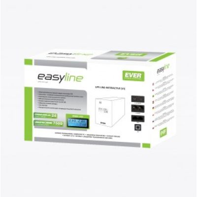 3. Ever EASYLINE 1200 AVR USB Line-Interactive-Technologie 1,2 kVA 600 W 4 x Netzsteckdosen
