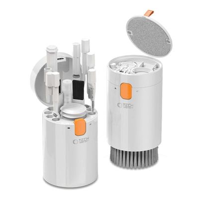 2. Tech-Protect 20-in-1 Multifunktions-Reinigungsset für Smartphone, Tablet, Laptop und Kopfhörer – Weiß