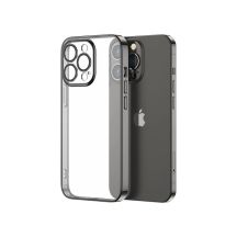 Joyroom 14Q Case Hülle für iPhone 14 Plus Hülle mit Metallic-Rahmen schwarz (JR-14Q3-black)