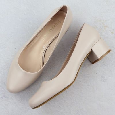 4. Beige Sergio Leone PB291 Pumps mit Blockabsatz