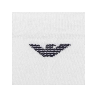 2. Emporio Armani Calza Knöchelsocken aus Baumwolle, weiß, bequem, 3er-Pack