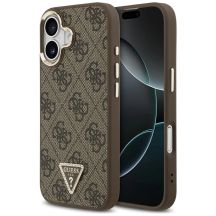 Guess 4G Triangle Logo MagSafe Case für iPhone 17 - Braun und Gold