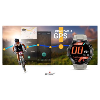 5. GIEWONT Pionier GPS GW460-3 Smartwatch - Hellgrau