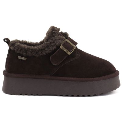 6. Kurze, warme Damen-Lederstiefeletten in Braun Big Star UU274319