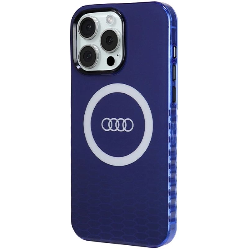 2. Audi IML Big Logo MagSafe Hülle für iPhone 15 Pro Max – blau