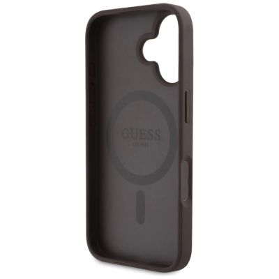 7. Guess 4G Circle Classic Logo MagSafe Hülle für iPhone 16 - Braun
