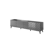 ABETO TV-Schrank 200x42x52 Graphit/Glanzgraphit