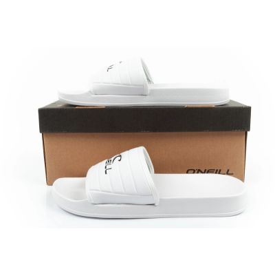 10. O'Neill Damen-Sportpantoffeln Kelso Slider, bequeme Hausschuhe, weiß