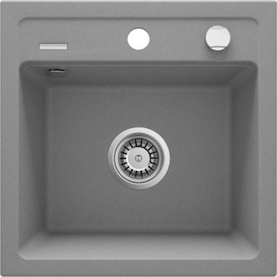 2. Deante Zorba Einzelspülbecken ohne Abtropffläche - Metallic-Grau ZQZ_S103