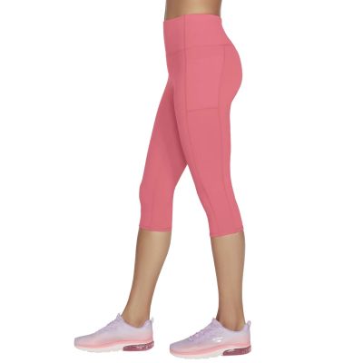 3. Skechers Go Walk Capri-Shorts mit hoher Taille W2CP2-RDBL Rot XS