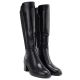 4. Schwarze Damen-Stiefeletten mit hohem Absatz und Stretchanteil, Vinceza 58652