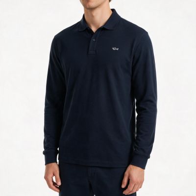 10. Paul&Shark Herren-Poloshirt aus marineblauer Baumwolle 99311003-13