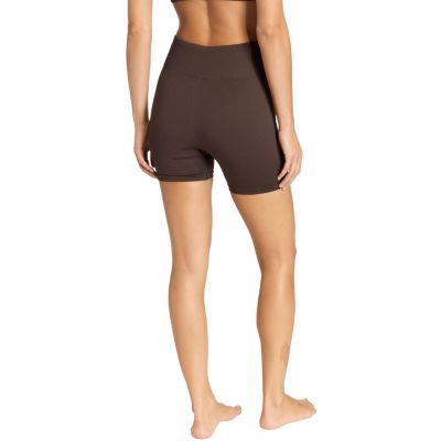 3. adidas Workout Essentials Strickleggings für Damen, 4 Zoll, Braun KE5841