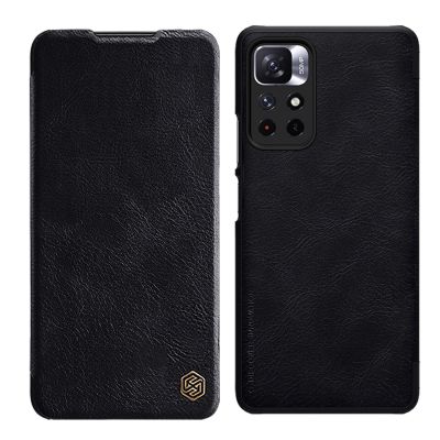 Nillkin Qin Case Klapphülle für Xiaomi Redmi Note 11T 5G / 11S 5G / 11 5G (China) / Poco M4 Pro 5G – Schwarz