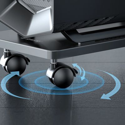 5. Orico CPB6 Computerständer mit Rädern, Schwarz