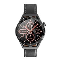 Rubicon RNCE88-1 Schwarze Smartwatch – Schwarzes Silikonarmband + Schwarzes Lederarmband
