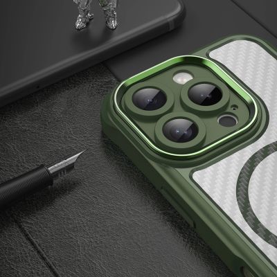6. Leading Series MagSafe Silikonhülle für iPhone 16 Pro – grün