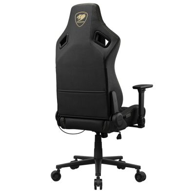 9. COUGAR CGR-DFF-GLB Gaming-Stuhl, gepolsterter Sitz, Schwarz, Gold