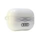 4. Audi IML-Hülle mit geometrischem Muster für AirPods Pro 2, Weiß