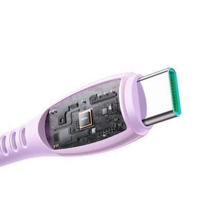 4. Joyroom S-A59 Vibrant Series 60W USB-C - USB-C-Kabel 1,2 m - Lila