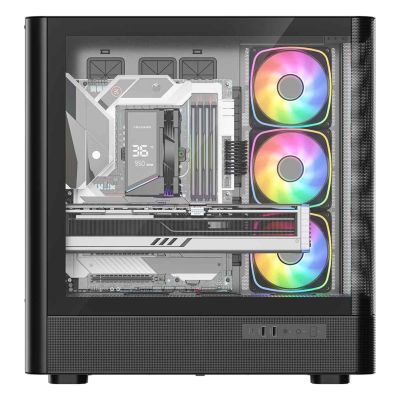3. MODECOM VOLCANO AQ 500 ARGB MIDI SCHWARZES GEHÄUSE
