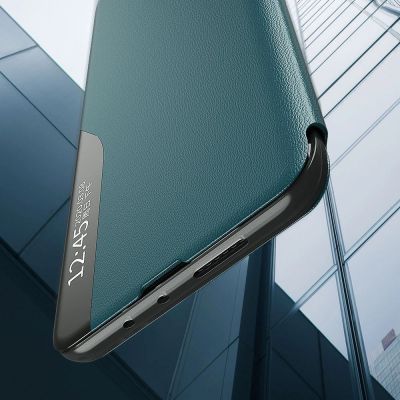 5. Eco Leather View Case booktype case schutzhülle aufklappbare hülle Samsung Galaxy A72 4G orange